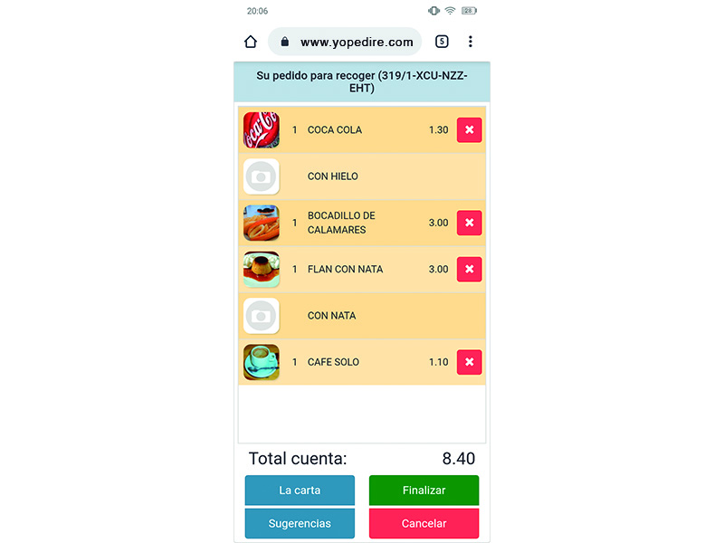 SUPEDIDO + CARTA ELECTRÓNICA + IMPRESIÓN DE FACTURAS